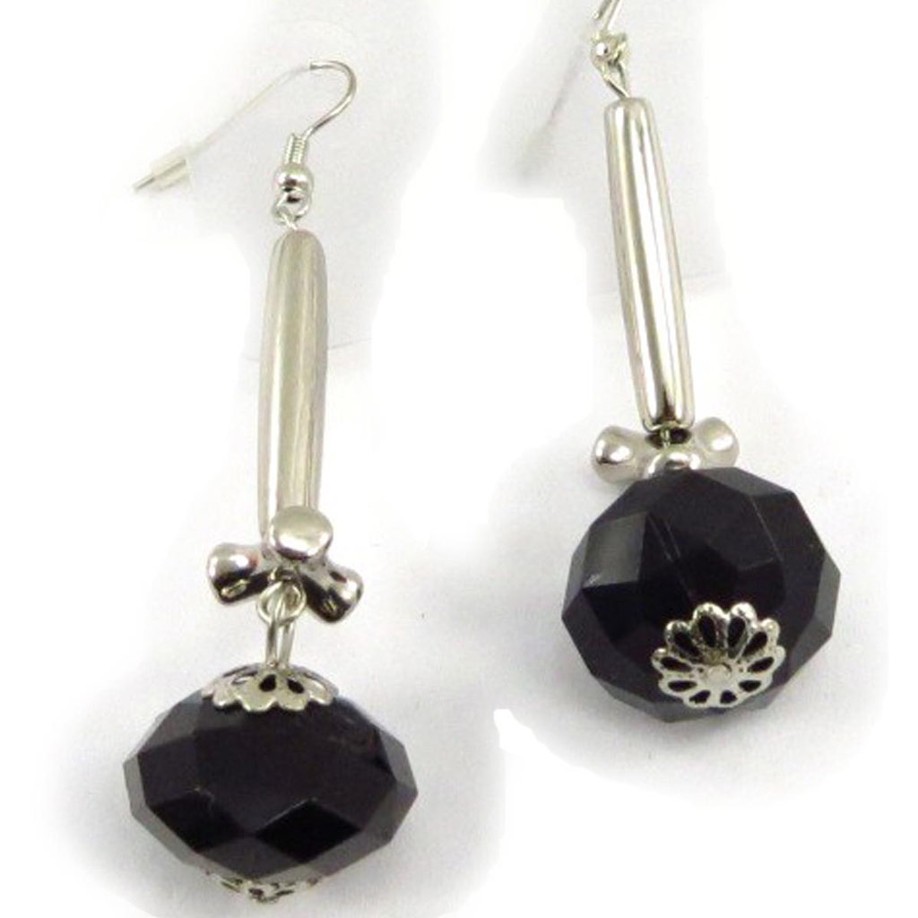 Boucles Créateur \'Scarlett\' noir - [J7717]