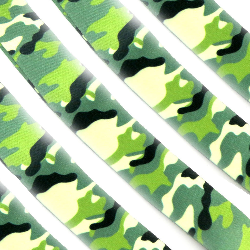 5 cordons téléphone clés \'Camouflage\' vert - [K8598]