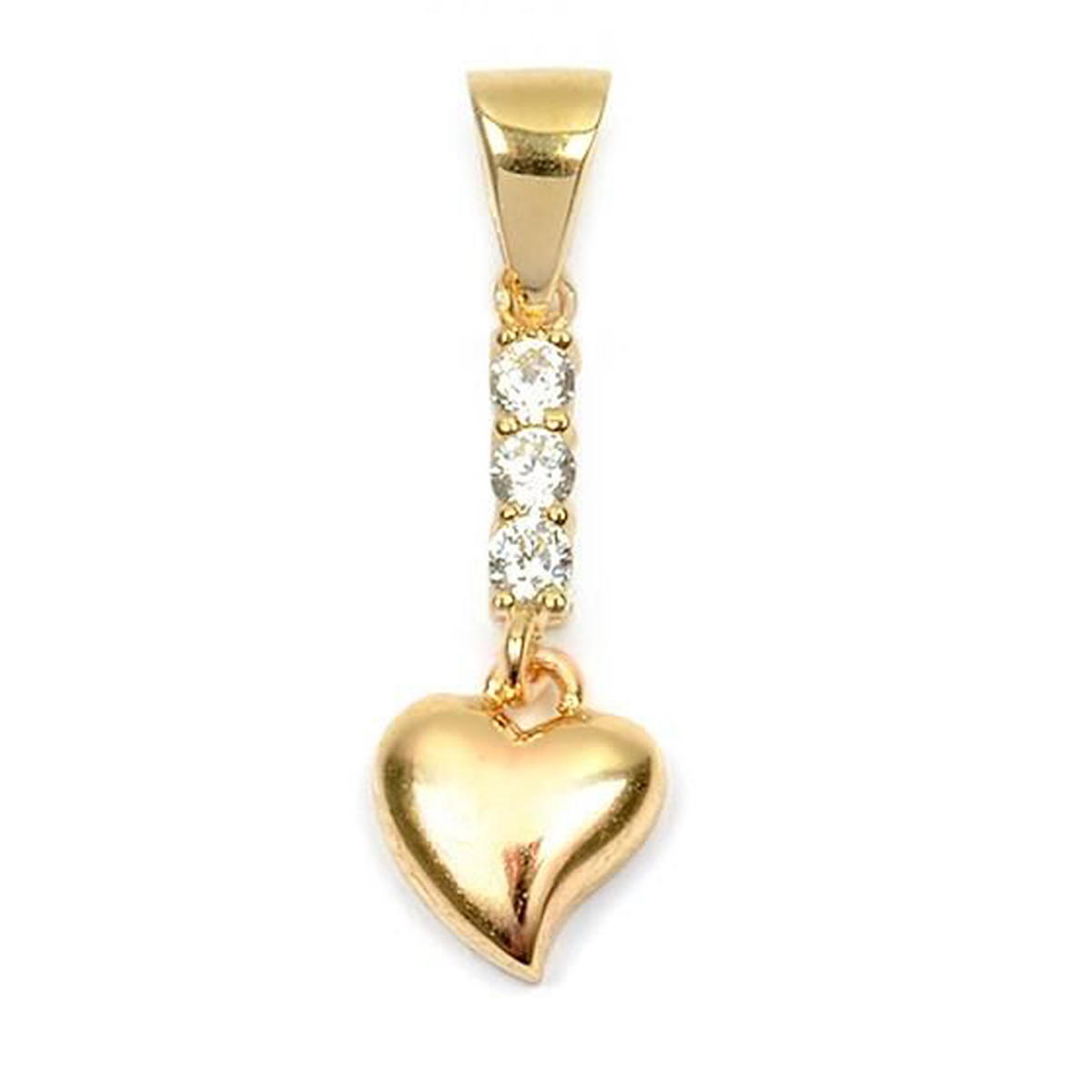 Pendentif Plaqué Or \'Love\' blanc doré - 15x7 mm - [L4379]