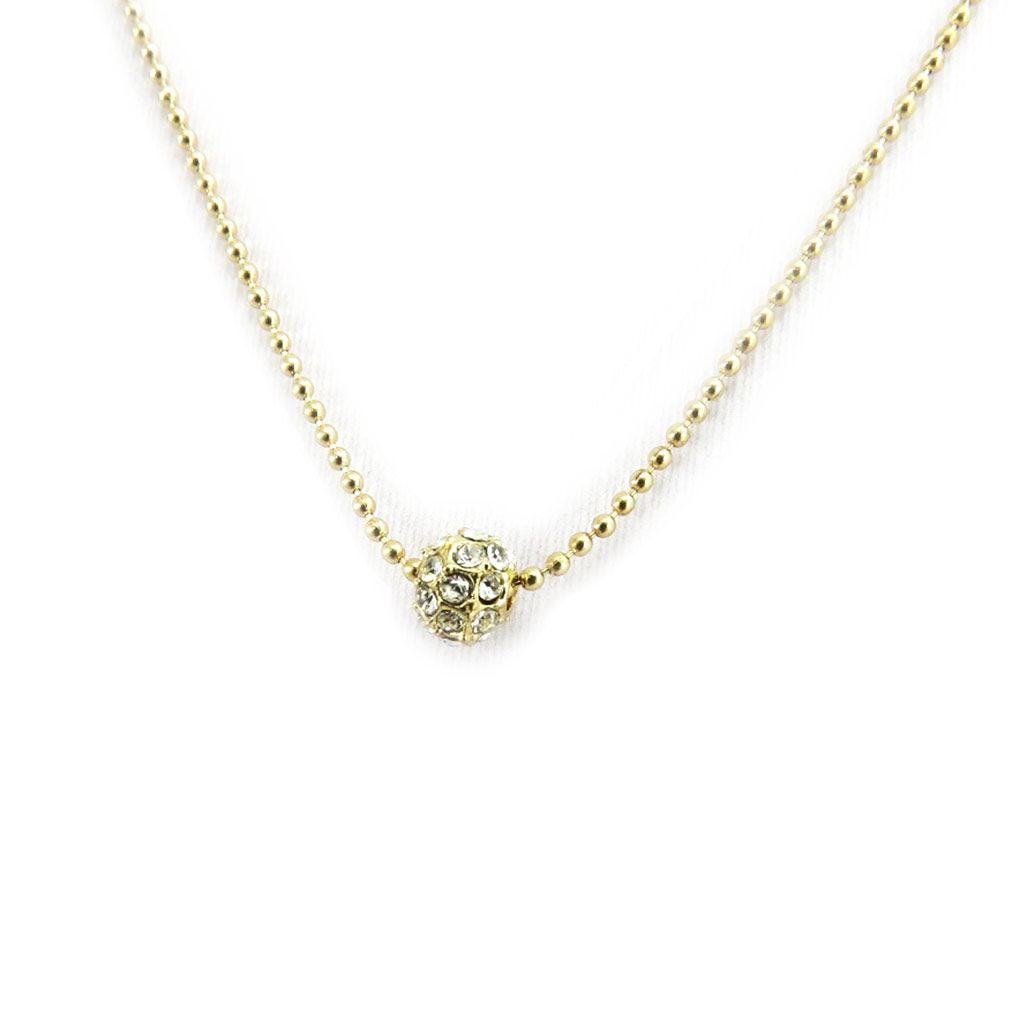 Collier Créateur \'Sissi\' doré  - [L5621]