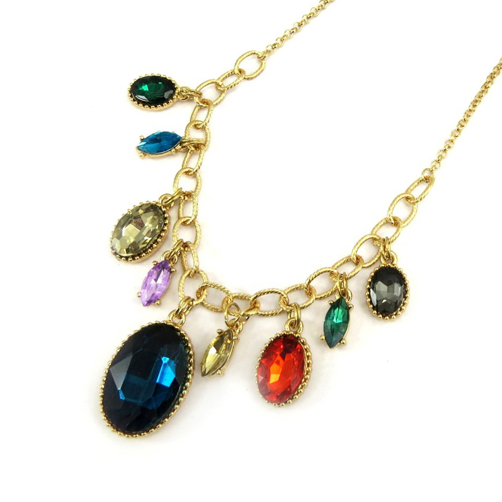 Collier créateur \'Sissi\' tutti frutti - [L5632]