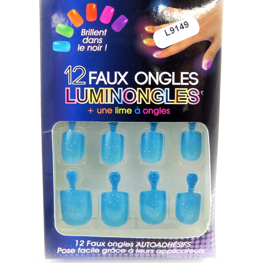 Planche de faux-ongles \'Luminongles\' bleu - [L9149]