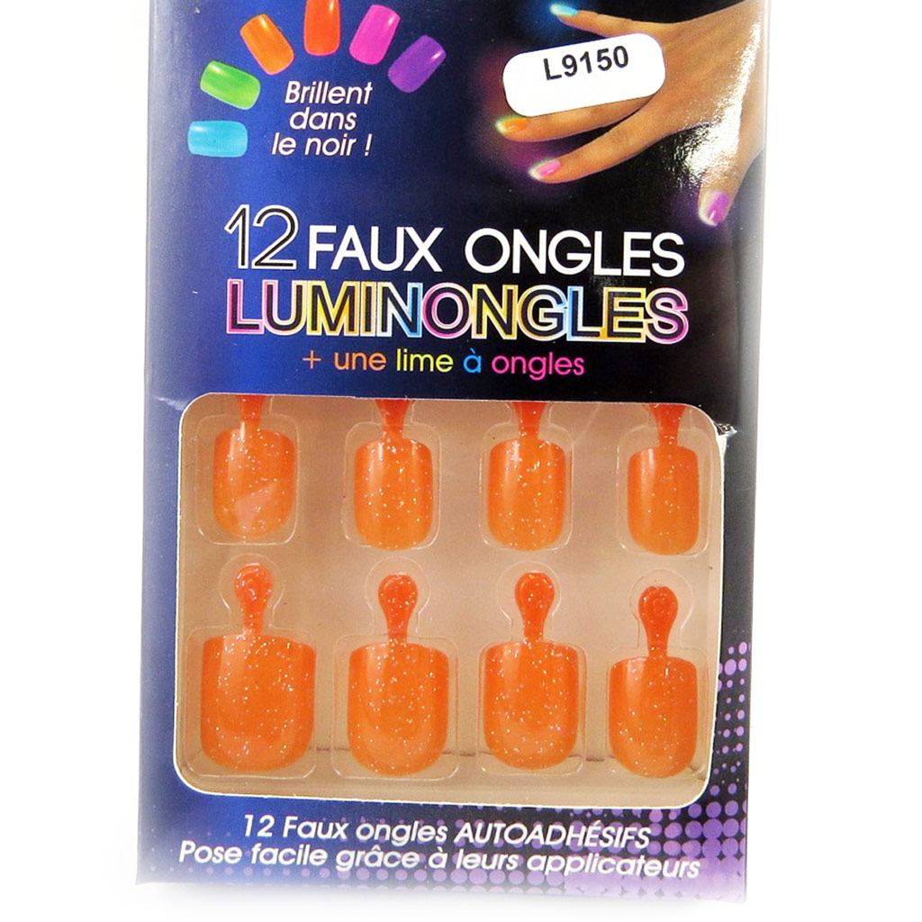 Planche de faux-ongles \'Luminongles\' orange - [L9150]