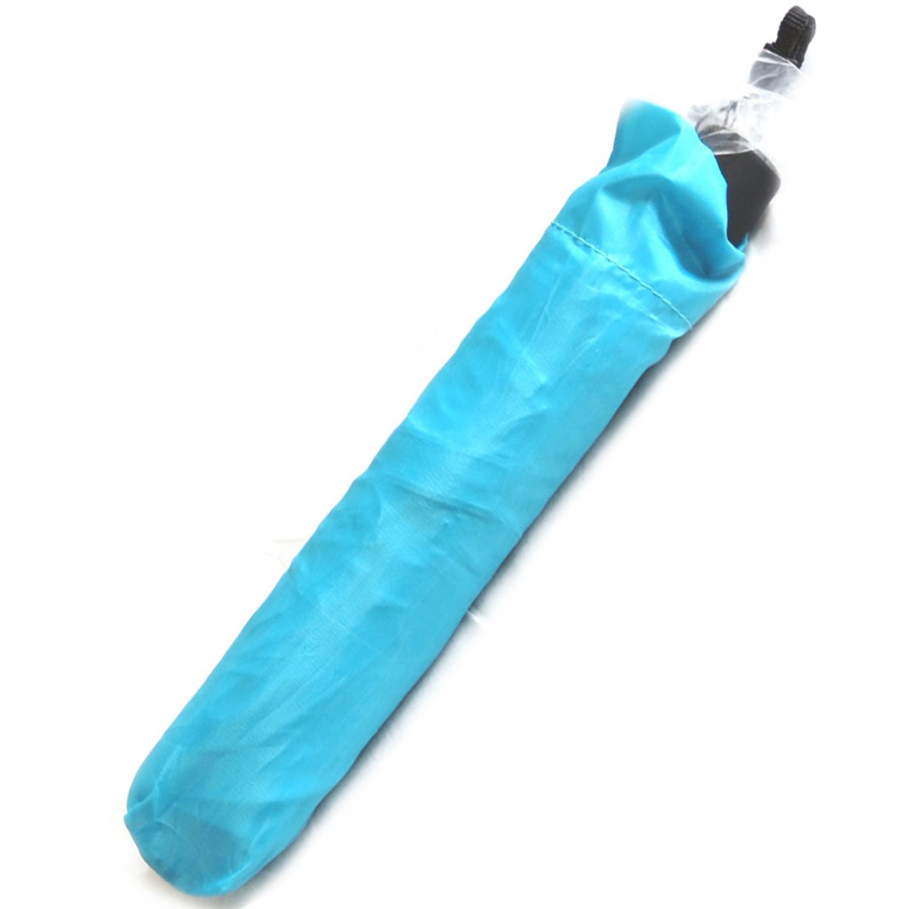 Parapluie manuel slim \'Coloriage\' turquoise (23x45 cm) - [M3920]