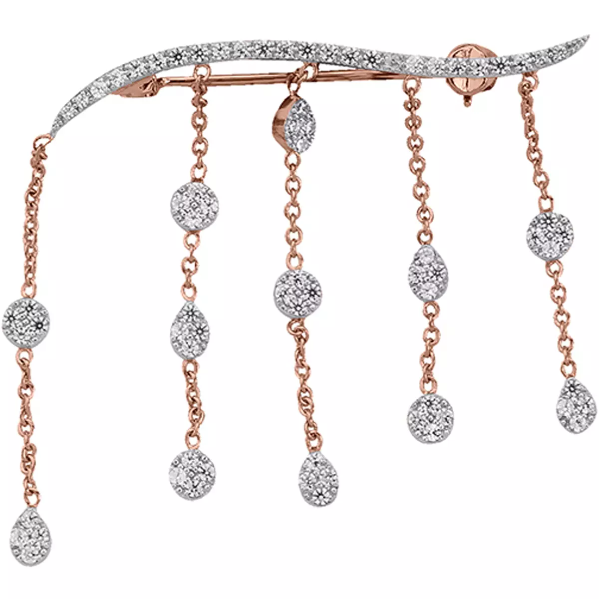 les trésors de lily Broche Plaqué Or 'Scarlett' doré rosé 40x40 mm [N7865]