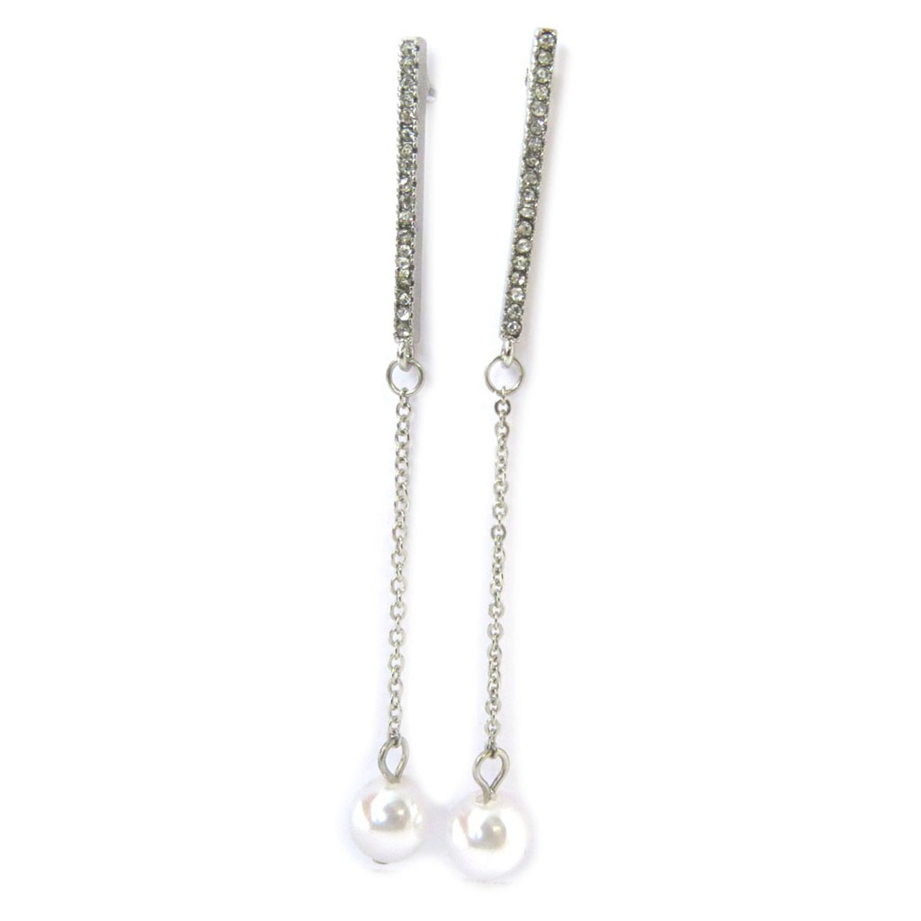 Boucles créateur \'Sissi\' ivoire argenté - [N8331]