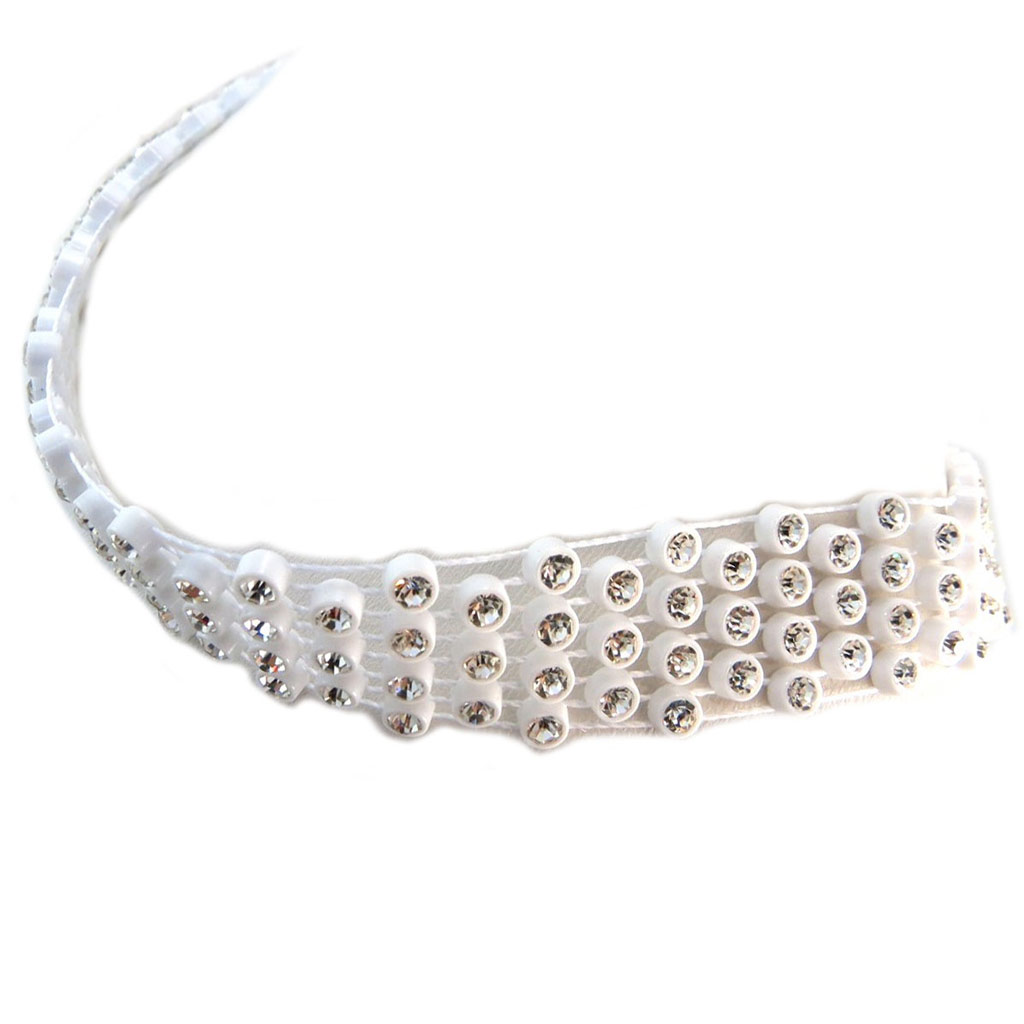 Ras de Cou Créateur \'Sissi\' blanc  - 18 cm - [P4846]