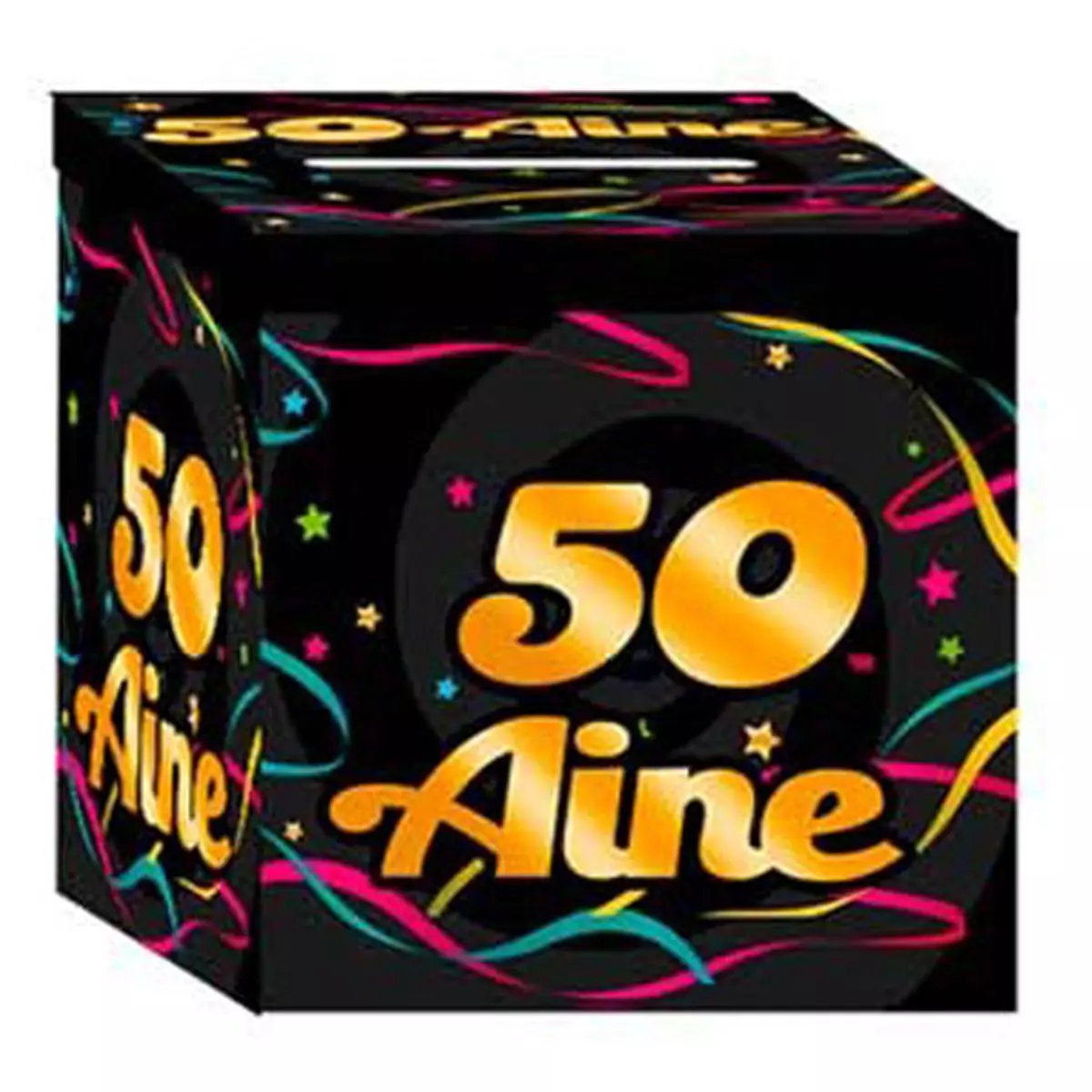 les trésors de lily Urne anniversaire '50 aine' noir multicolore 21x21x195 cm [Q3548]