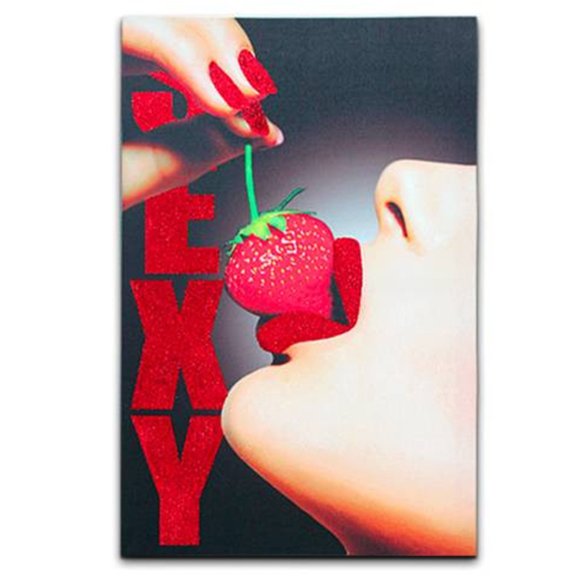 Toile \'Sexy Angel\' rouge noir - 40x60 cm (fraise) - [A0348]