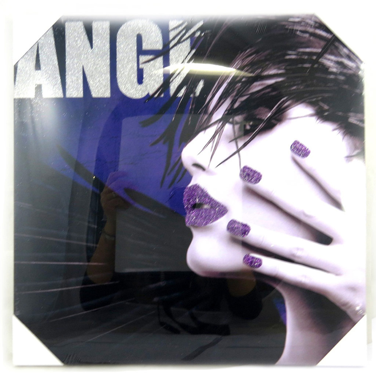 Toile créateur \'Sexy Angel\' violet - 40x40 cm (visage) - [A0353]