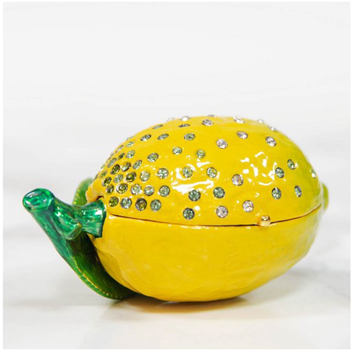 Coffret à Bijoux \'Citron\' jaune - 7x6x4 cm - [A0495]