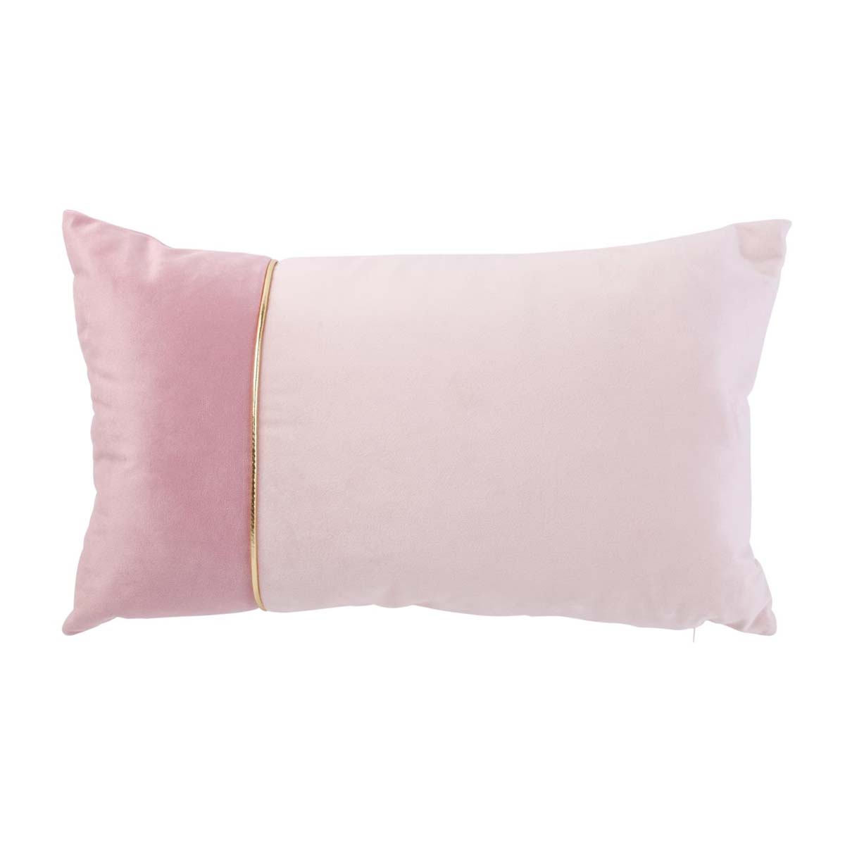 Coussin suédine \'Scarlett\' rose bicolore - 50x30 cm - [A0881]