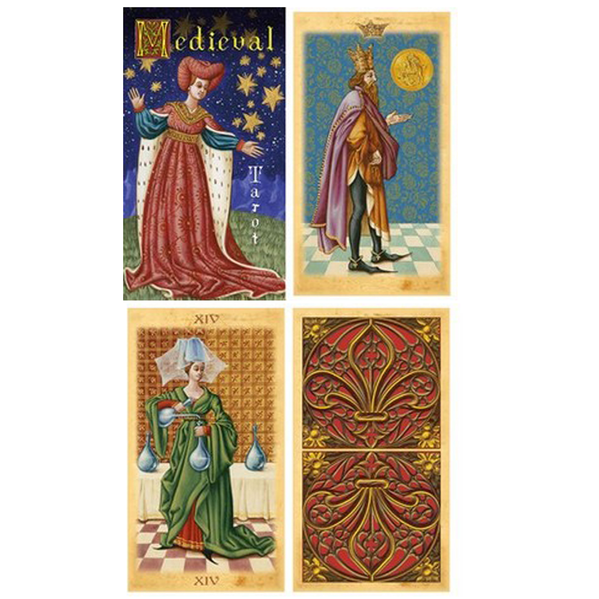 Tarot Créateur \'Medieval\' multicolore - 12x7x3 cm - [A0963]