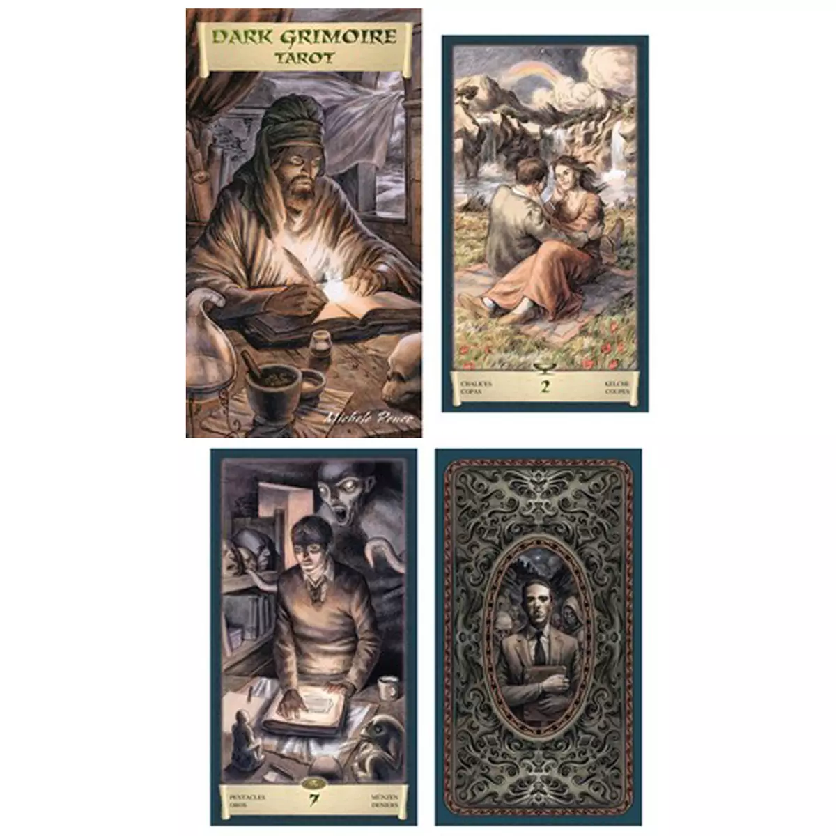 les trésors de lily Tarot Créateur 'Dark Grimoire' 12x7x3 cm [A0967]