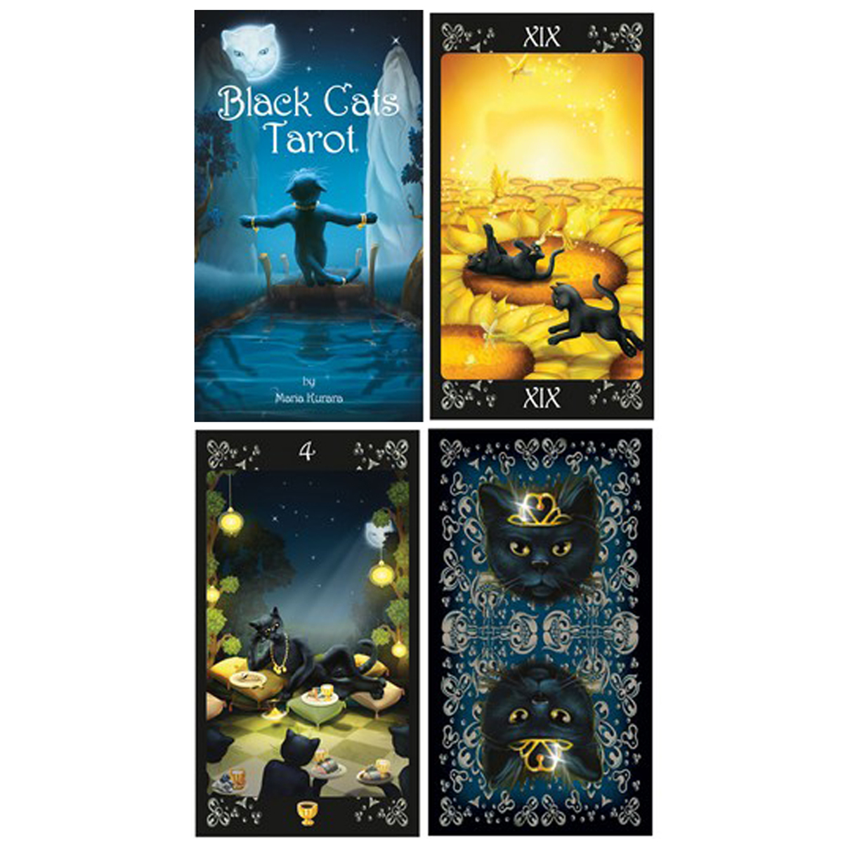 Tarot Créateur \'Tarot des Chats Noirs\' Black Cats - 12x7x3 cm - [A0973]