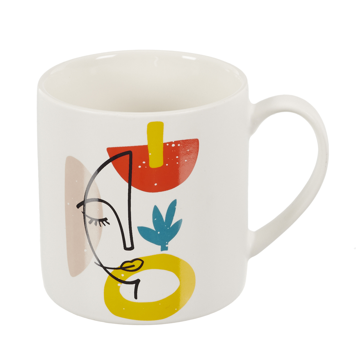 Mug céramique \'Arty\' multicolore - 90x90 mm (35 cl) - [A1232]