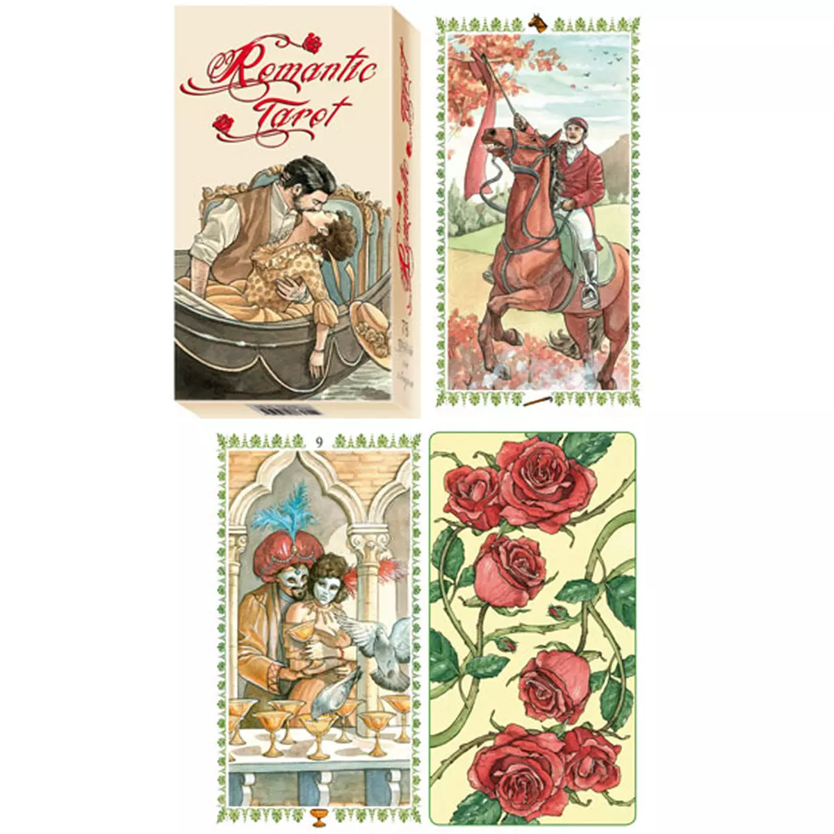les trésors de lily Tarot Créateur 'Romantic Tarot' beige 12x7x3 cm [A1287]