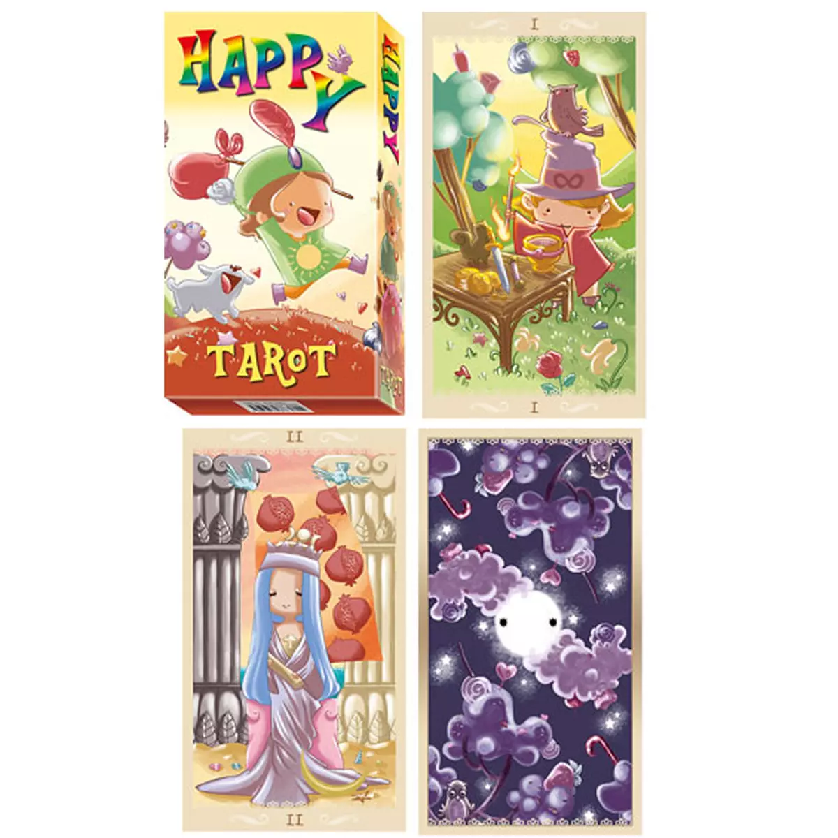 les trésors de lily Tarot Créateur 'Happy' multicolore 12x7x3 cm [A1288]