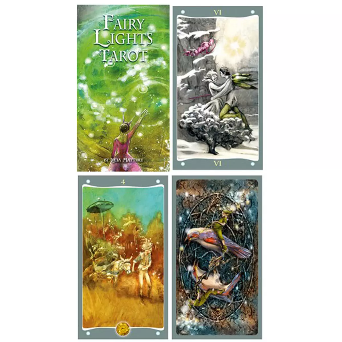 les trésors de lily Tarot Créateur 'Tarot des Lumières Enchantées' vert 12x7x3 cm [A1304]