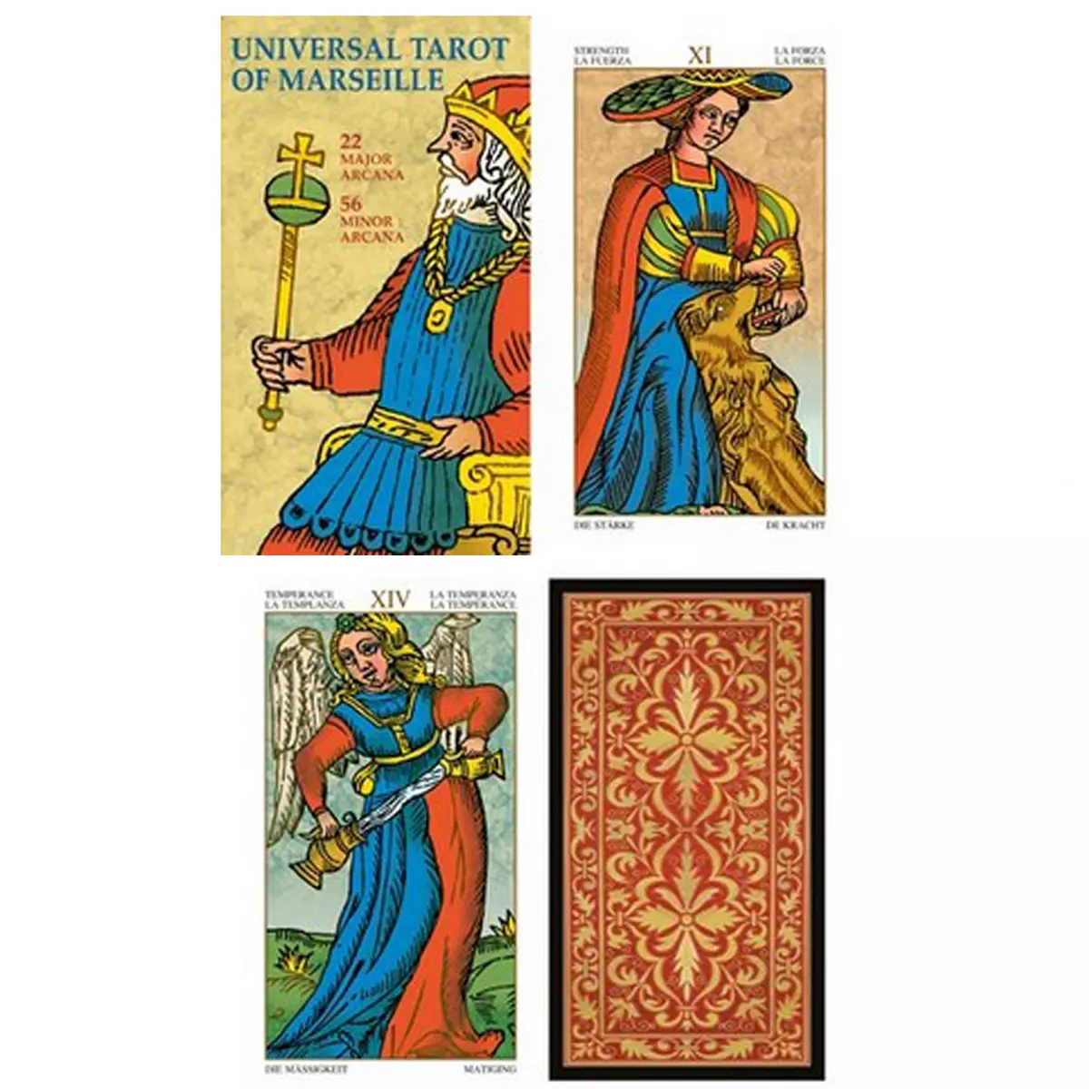 les trésors de lily Tarot Créateur 'Tarot Universel de Marseille' 12x7x3 cm [A1318]
