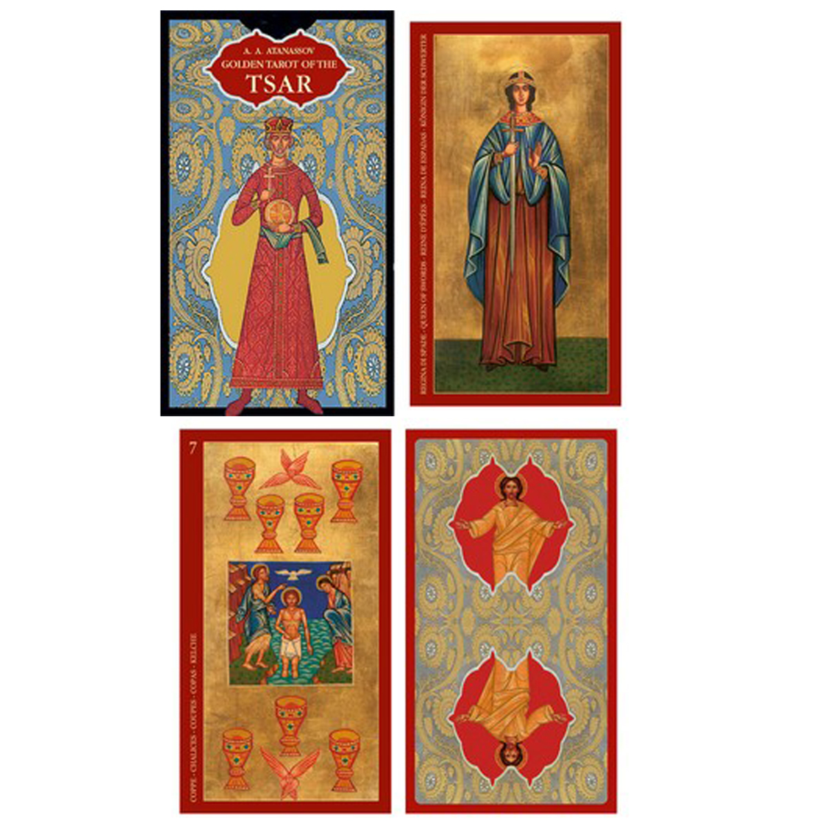Tarot Créateur \'Golden Tarot of the Tsar\' golden collection - 12x7 cm - [A1333]