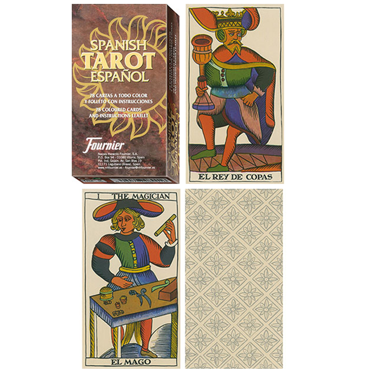 Tarot Créateur \'Spanish Tarot\' marron - 115x6x3 cm - [A1346]
