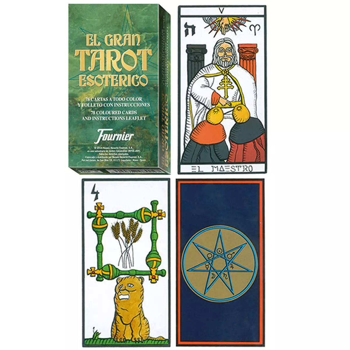 les trésors de lily Tarot Créateur 'El Grand Tarot Esoterico' vert 115x6x3 cm [A1347]