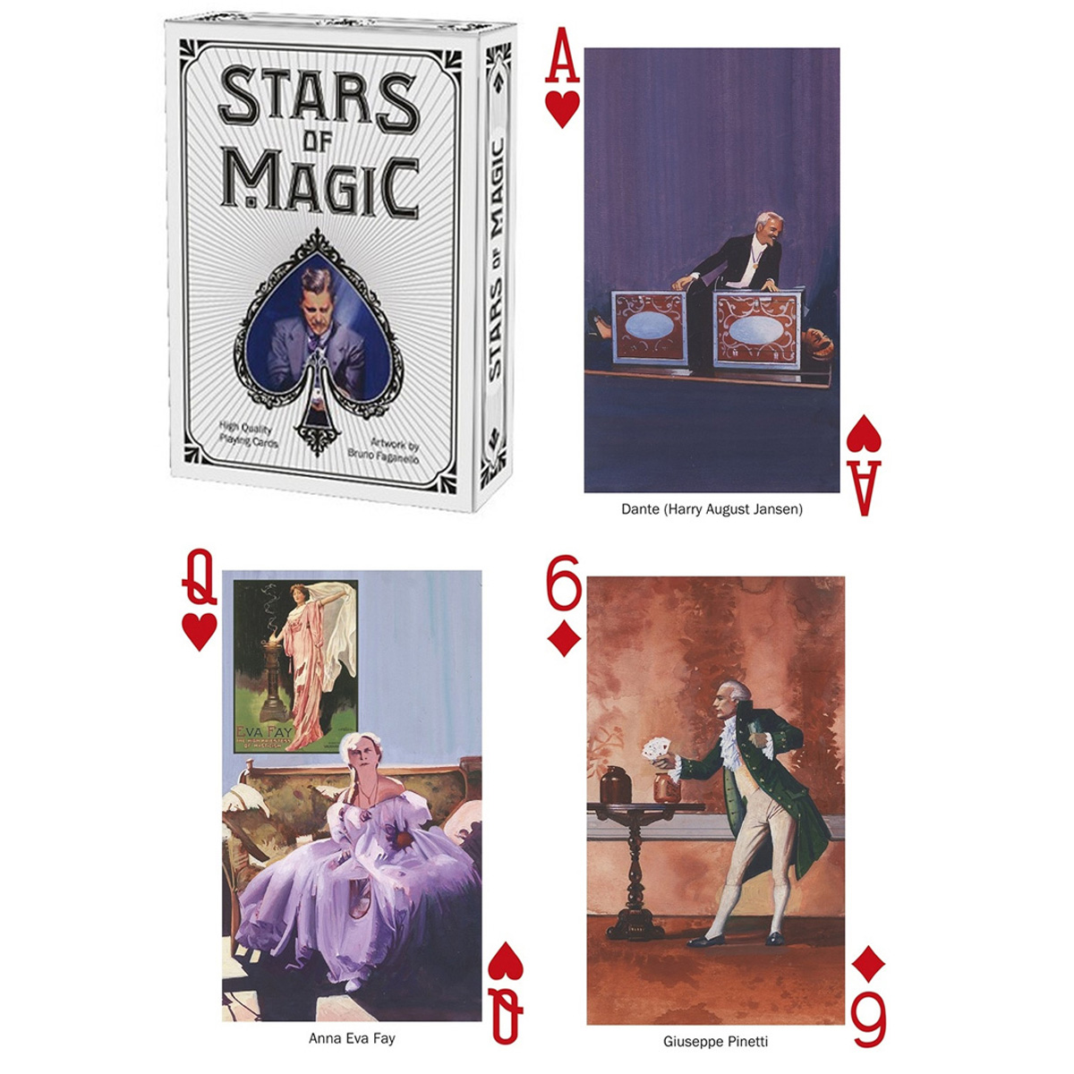 Jeu de cartes Créateur \'Stars of Magic\' - 9x6x2 cm - [A2857]