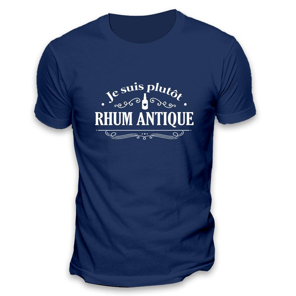 T-shirt coton \'Rhum Antique\' marine - taille XL - [A3003]