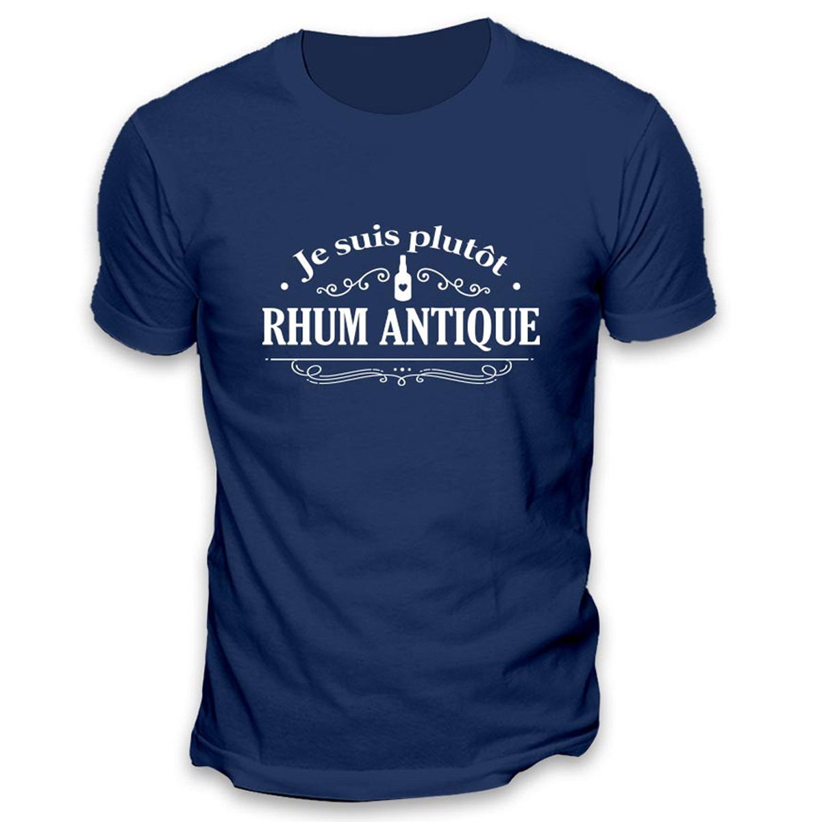 T-shirt coton \'Rhum Antique\' marine - taille L - [A3004]
