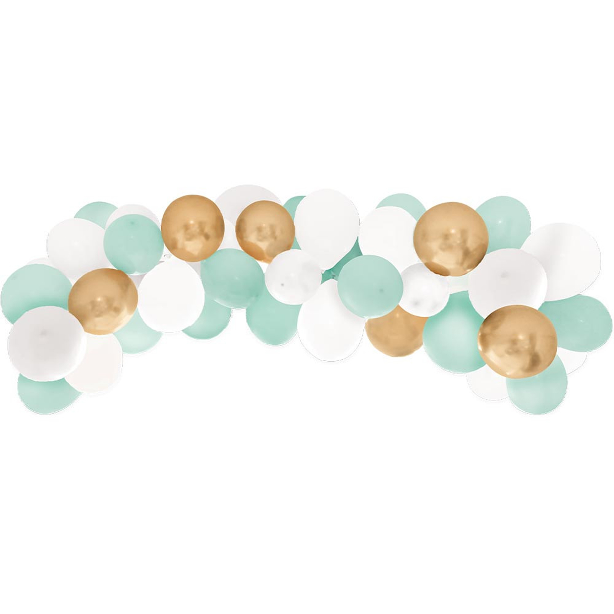 Kit Arche à ballons \'Cérémonie\' vert doré - 3 m, 40 ballons - [A3659]