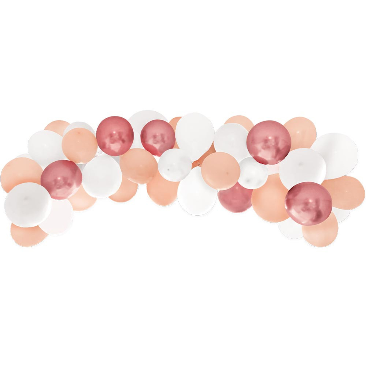 Kit Arche à ballons \'Cérémonie\' rose blanc - 3 m, 40 ballons - [A3660]