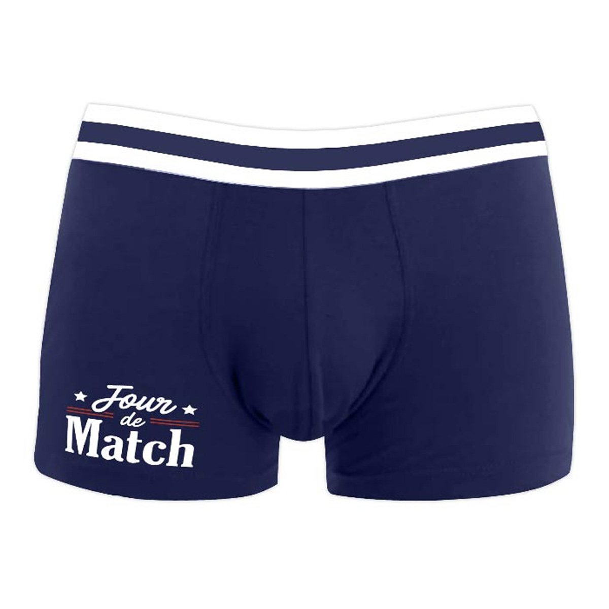 Boxer coton \'Jour de Match\' marine - taille XL - [A3762]