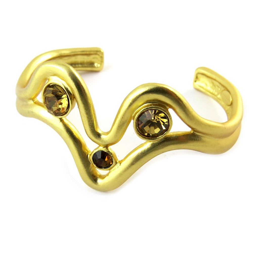 Bracelet Créateur \'Illuminations\' Marron Doré - [F4157]