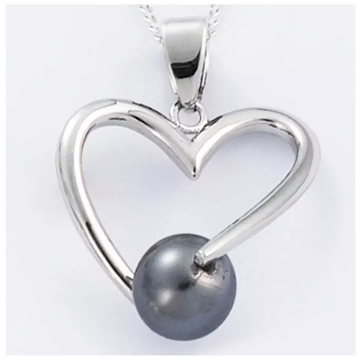 les trésors de lily Pendentif Argent 'Love' gris argenté (rhodié) 20x20 mm [H2635]