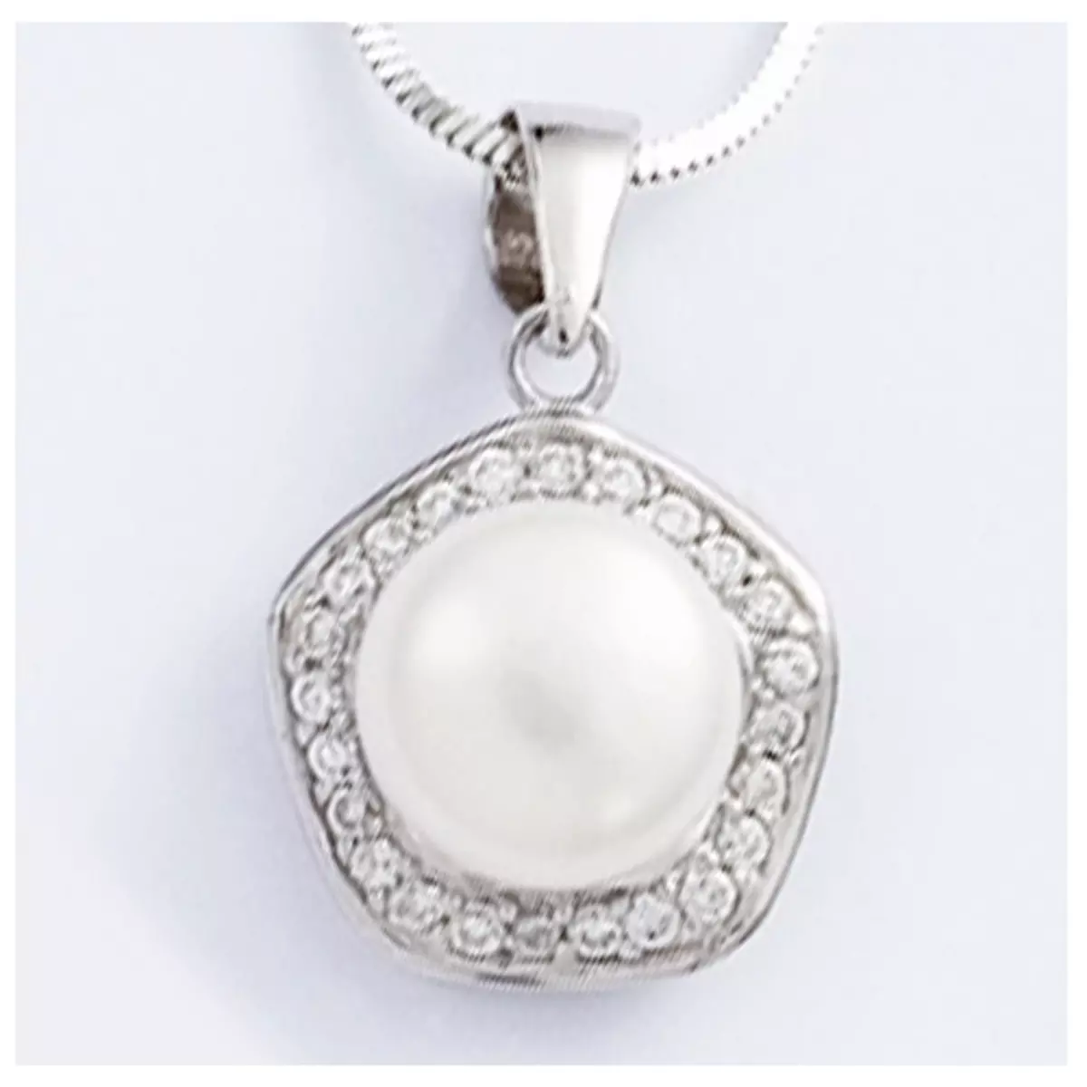 les trésors de lily Pendentif Argent 'Sissi' ivoire argenté (rhodié) 15 mm [H5533]