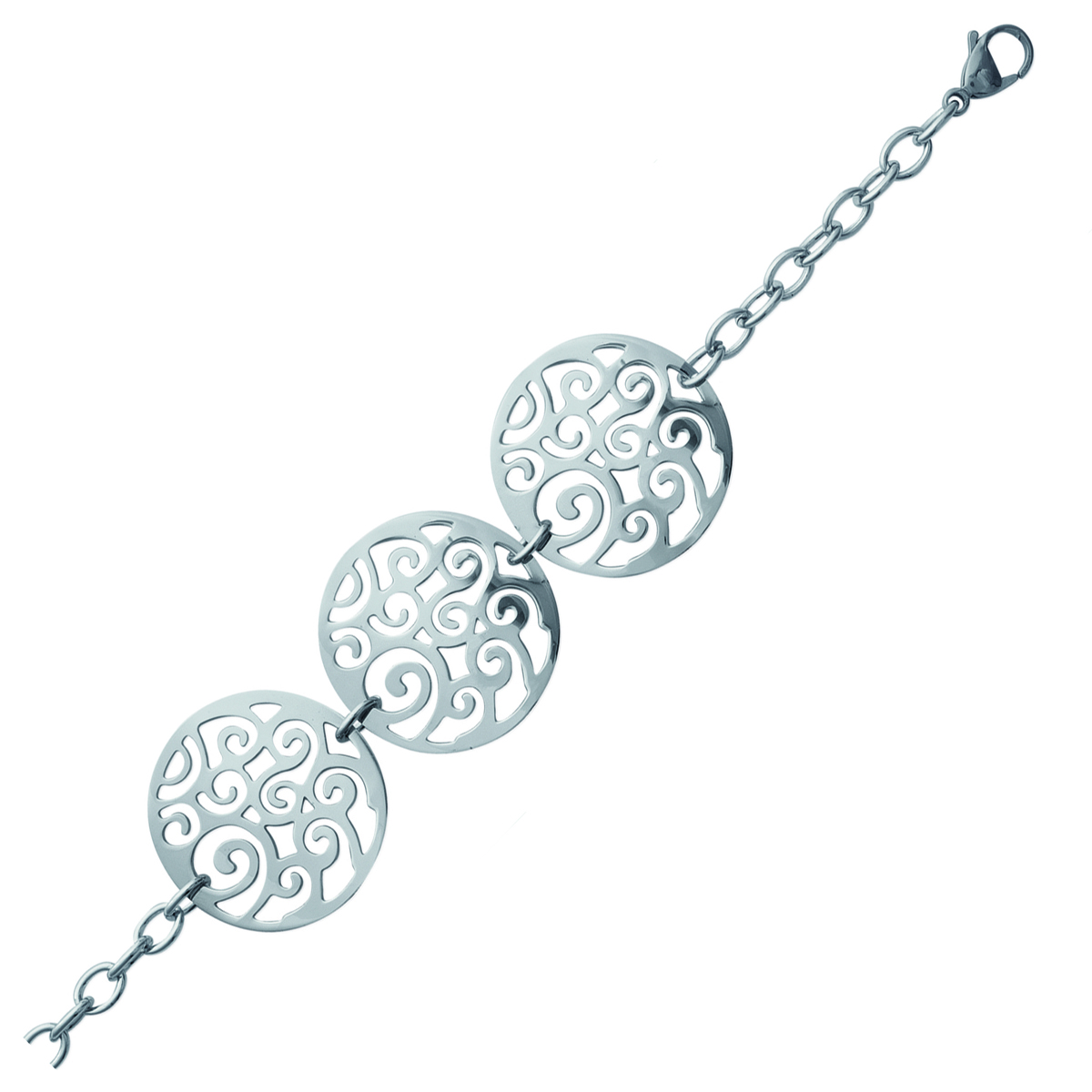 Bracelet Acier \'Chorégraphie\' Argenté - 32 mm - [H6591]