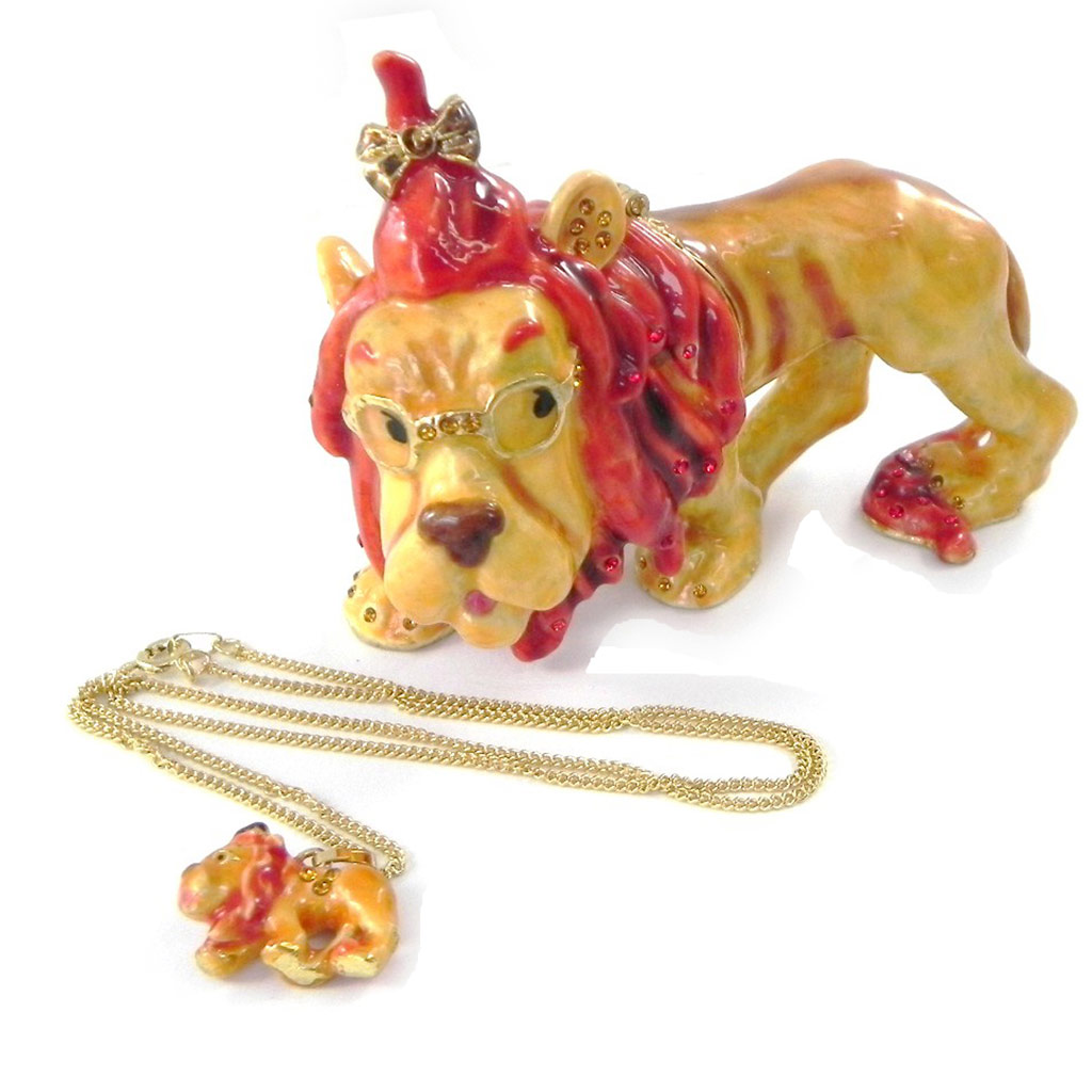 Coffret à Bijoux \'Le Lion Peureux\'  + bijou - [H7886]