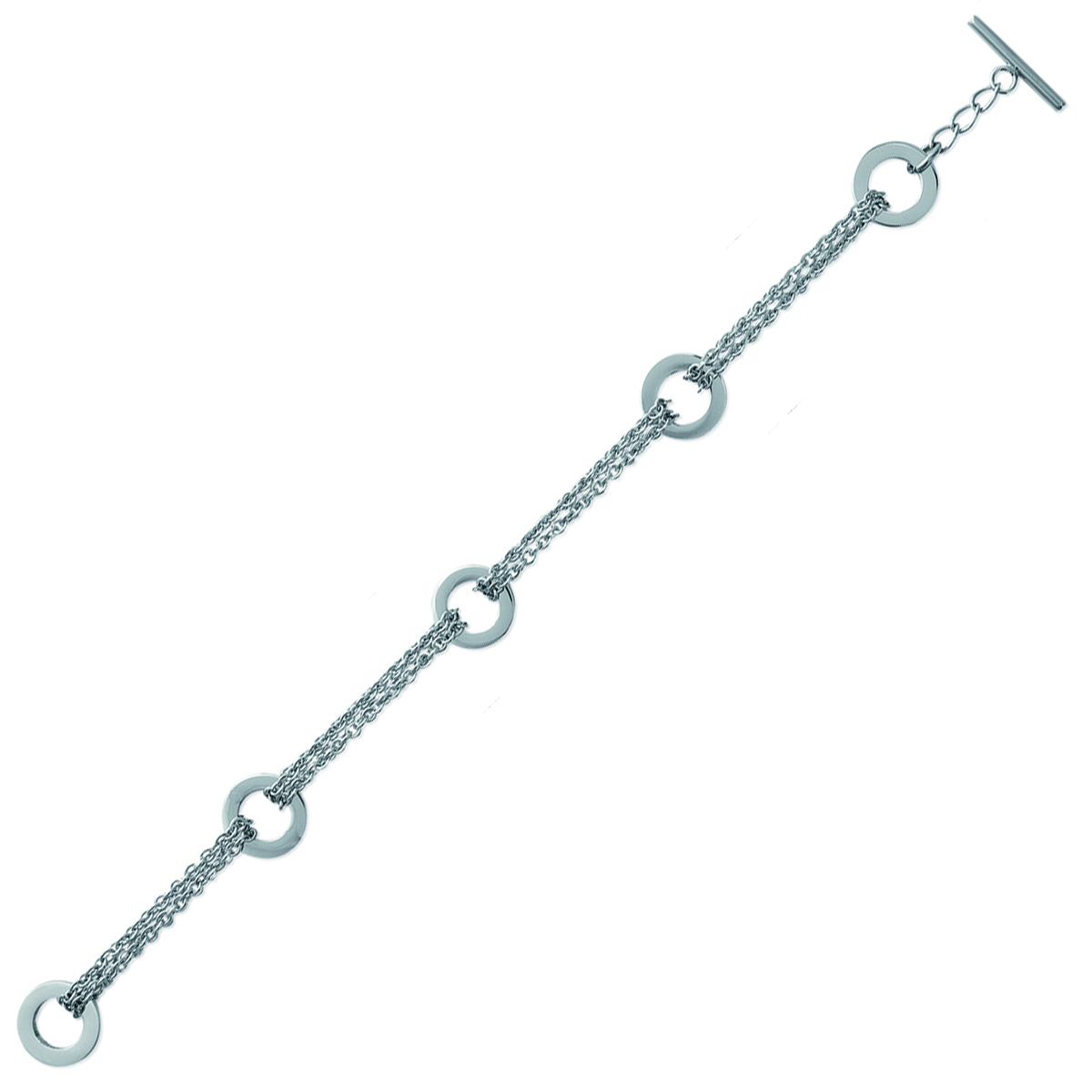 Bracelet Acier \'Chorégraphie\' Argenté - 11 mm - [I1140]