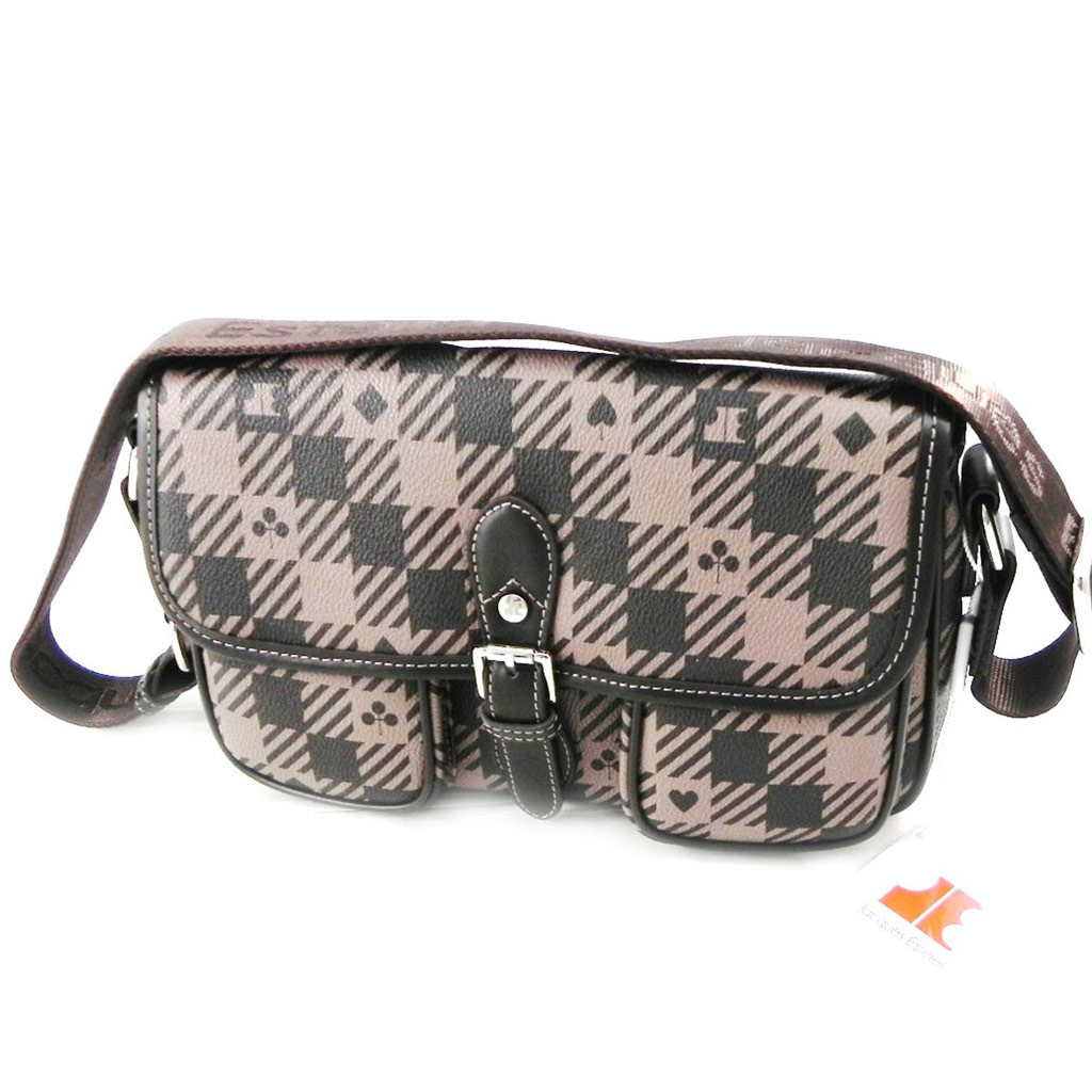 Sac bandoulière \'Jacques Esterel\' marron - [I1291]