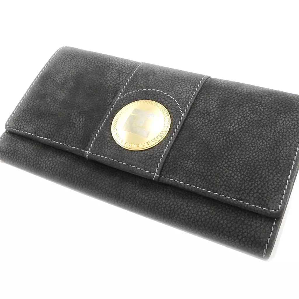 les trésors de lily Compagnon cuir 'Ted Lapidus' gris [I1311]