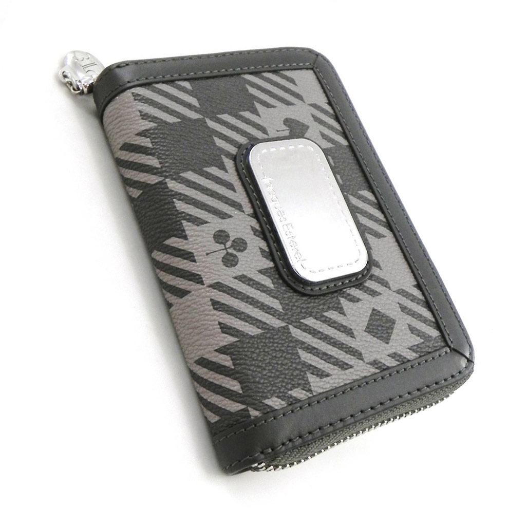 Portefeuille zippé \'Jacques Esterel\' gris foncé  - [I1330]