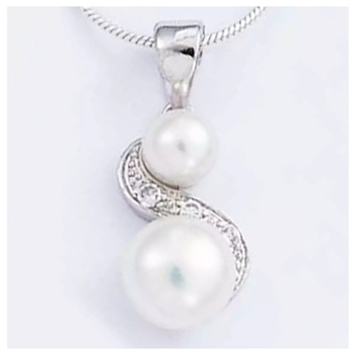 les trésors de lily Pendentif Argent 'Sissi' ivoire argenté (rhodié) 17x10 mm [I3995]