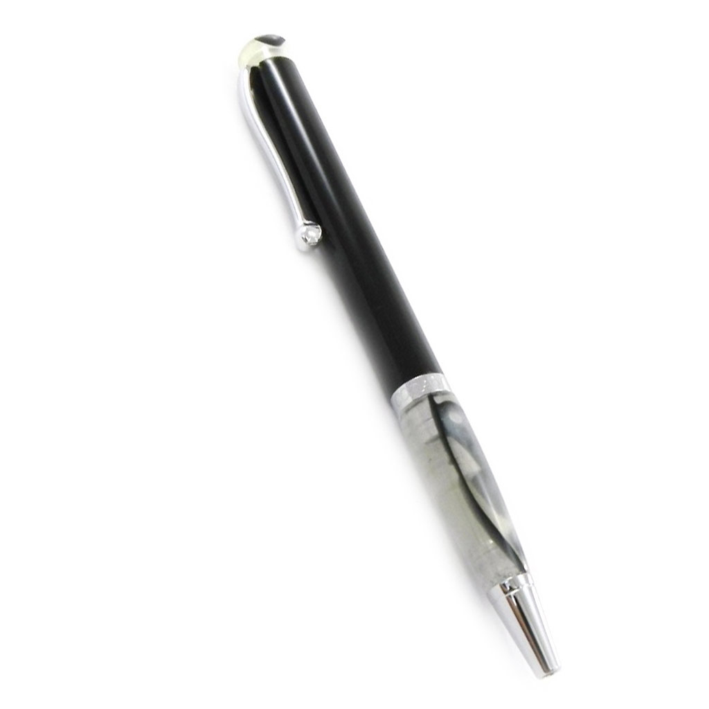 Stylo créateur \'Académie\' noir gris - 12 cm - [I5092]