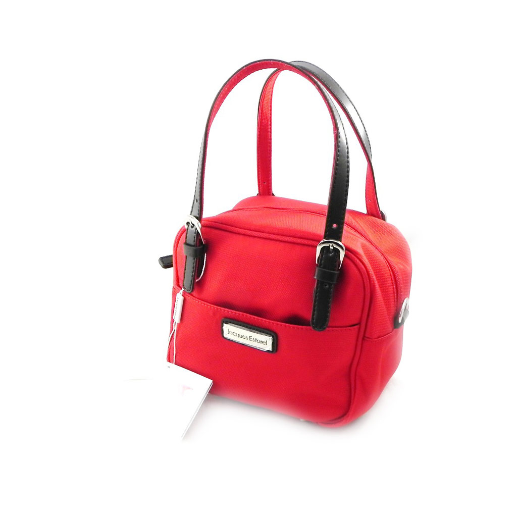 Sac toile \'Jacques Esterel\' rouge coquelicot - [I7238]