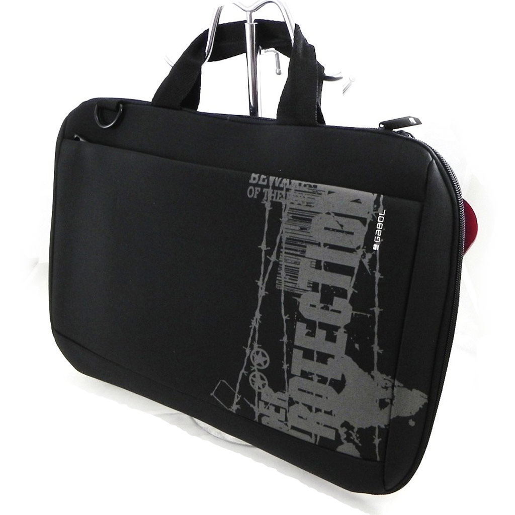 Serviette \'Graffiti\' noir (spécial ordinateur) - 44x31x4 cm - [I7902]
