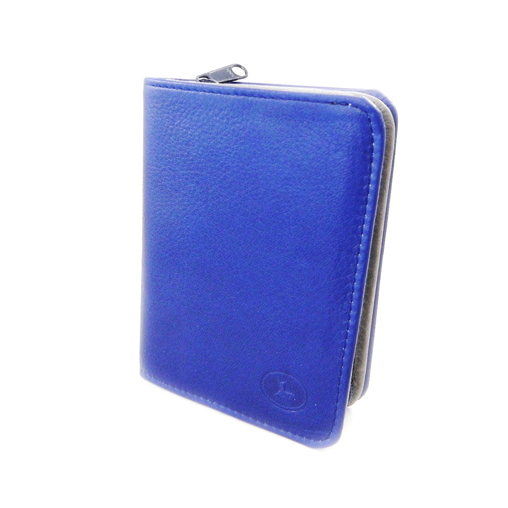 Portefeuille Cuir \'Frandi\' bleu gris sauvage - [I8001]