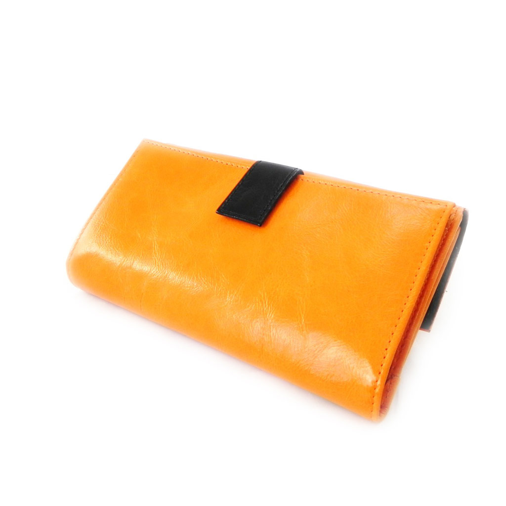 Compagnon Cuir \'Frandi\' orange noir vernis - [I8032]