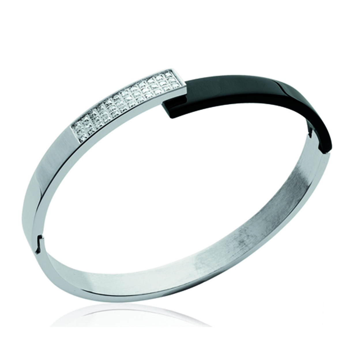 Bracelet Acier \'Déesse\' bicolore - 65 mm 6 mm - [I9119]