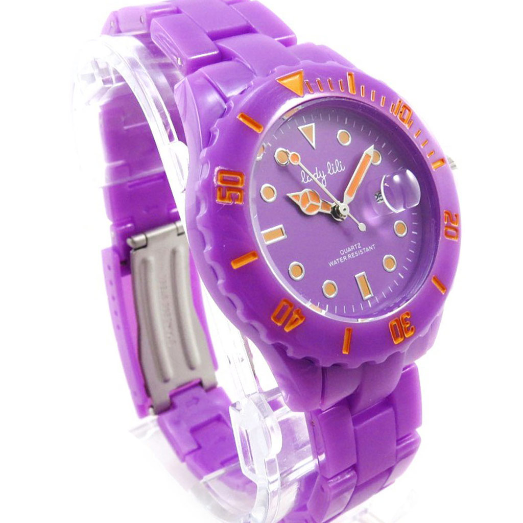 Montre créateur \'lady lili\' violet - [J0732]